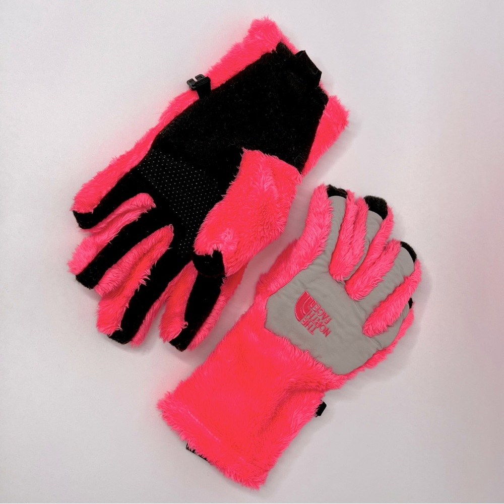 The North Face pink fleece gloves - XL / WOMENS XS
